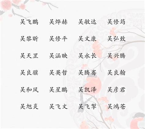 姓吳取名|吴姓的取名大全 吴姓寓意好的名字